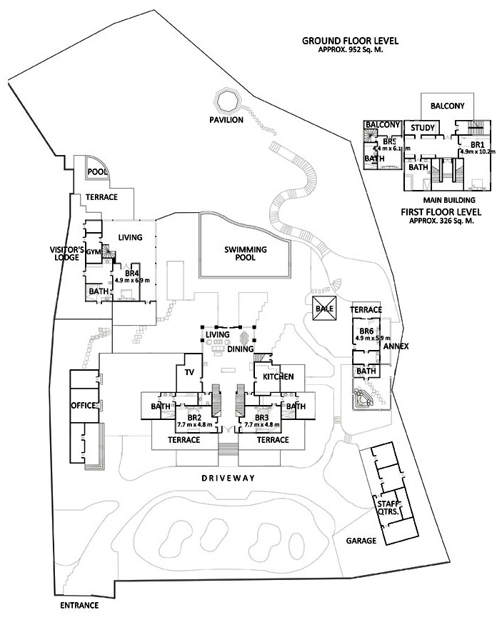 Floorplan Villa UBUD 785
